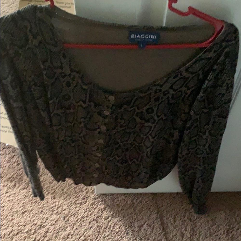 Snake print cardigan